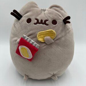 Pusheen Potato Chip Plush Stuffy stuffie 8" gray cat kitty kitten lovey soft squ